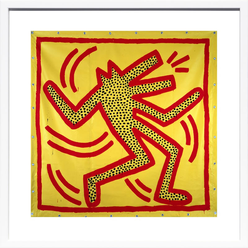 キース ヘリング ポスター 絵画 作品 グッズ アートパネル アートポスター ポップ アート 絵 複製画 版画 リトグラフ シルクスクリーン アートフレーム インテリア フレーム付き 壁掛け 北欧 おしゃれキース・ヘリング Untitled, 1982 (red dog on yellow)