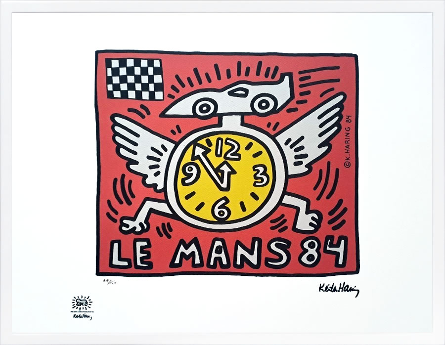 キース ヘリング ポスター 絵画 作品 グッズ アートパネル アートポスター ポップ アート 絵 複製画 版画 リトグラフ シルクスクリーン アートフレーム インテリア フレーム付き 壁掛け 北欧 おしゃれキース・ヘリング Le Mans 84