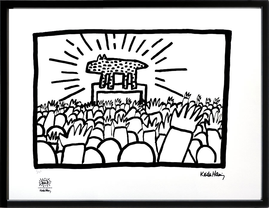 樂天商城 - キース ヘリング ポスター 絵画 作品 グッズ アートパネル アートポスター ポップ アート 絵 複製画 版画 リトグラフ シルクスクリーン アートフレーム インテリア フレーム付き 壁掛け 北欧 おしゃれキース・ヘリング Dog