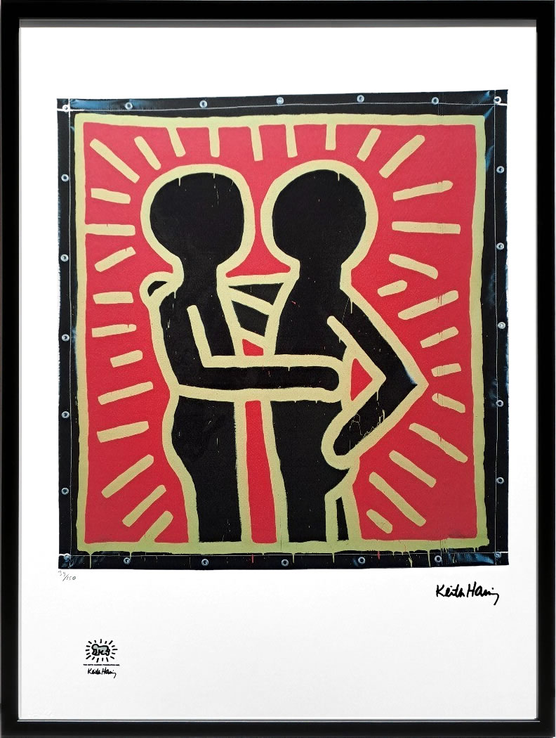 キース ヘリング ポスター 絵画 作品 グッズ アートパネル アートポスター ポップ アート 絵 複製画 版画 リトグラフ シルクスクリーン アートフレーム インテリア フレーム付き 壁掛け 北欧 おしゃれキース・ヘリング Political Line