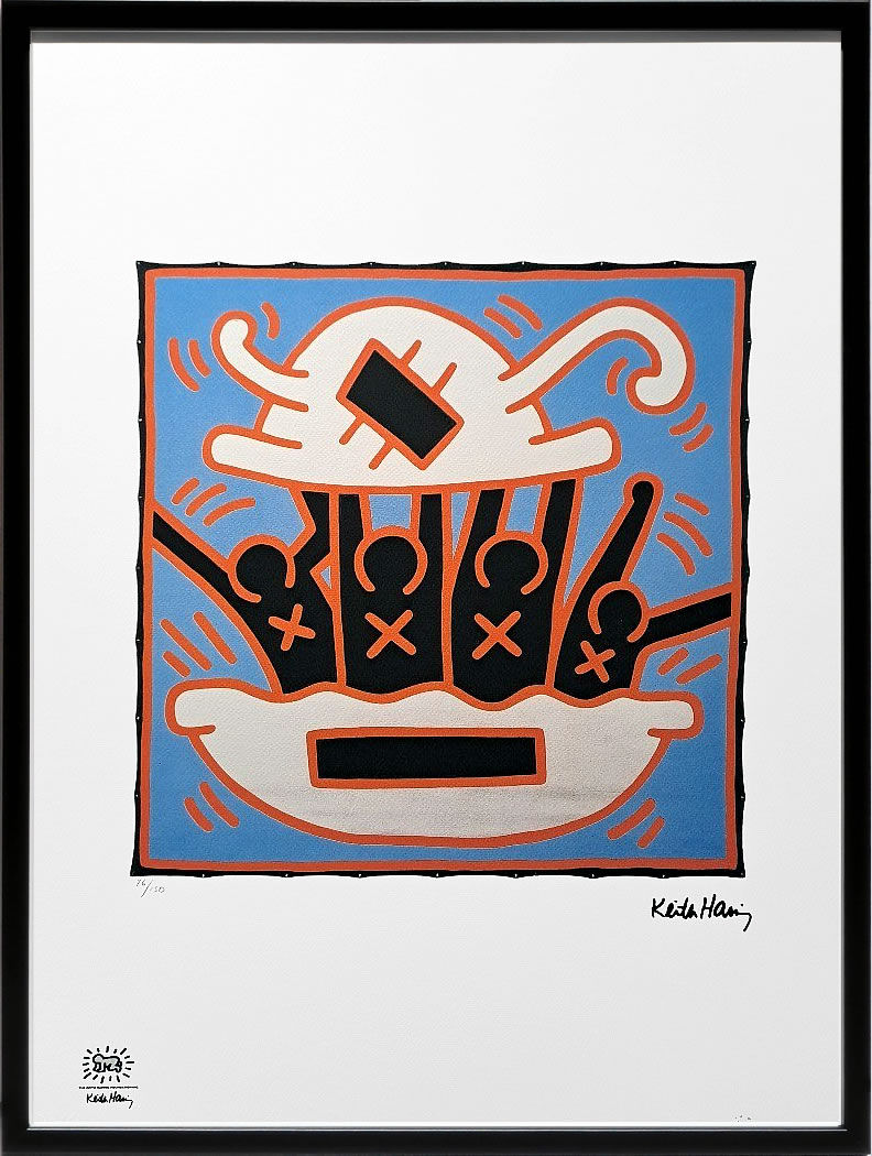 キース ヘリング ポスター 絵画 作品 グッズ アートパネル アートポスター ポップ アート 絵 複製画 版画 リトグラフ シルクスクリーン アートフレーム インテリア フレーム付き 壁掛け 北欧 おしゃれキース・ヘリング UFO