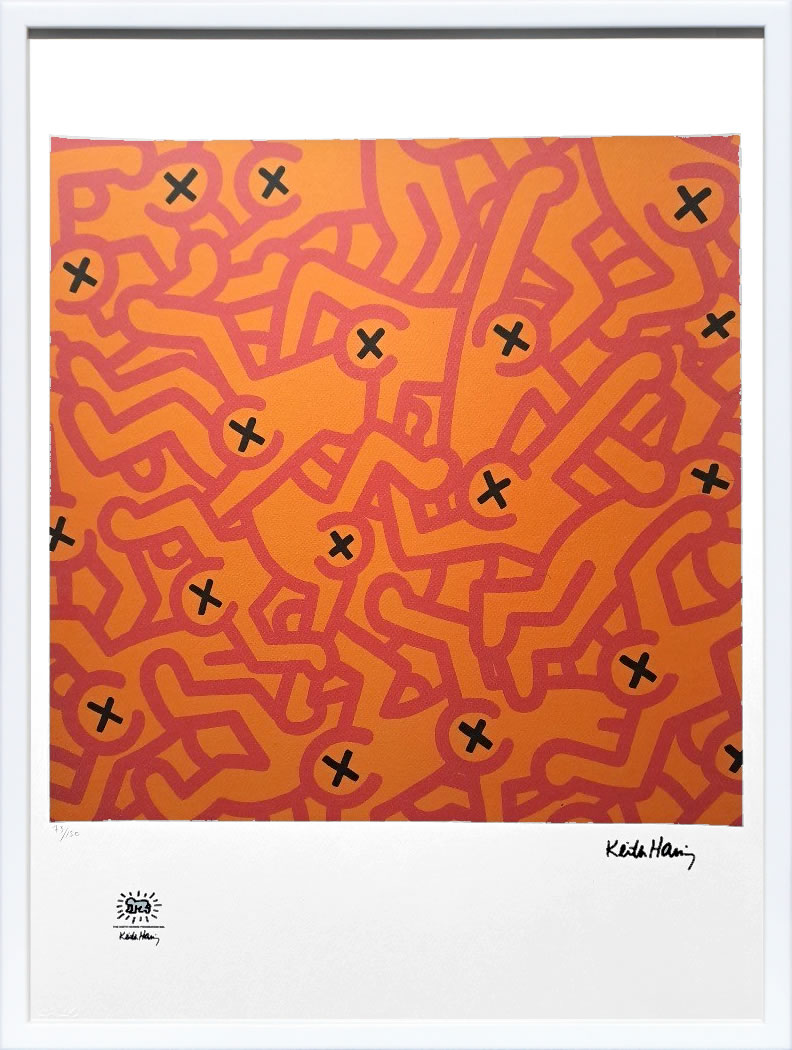 キース ヘリング ポスター 絵画 作品 グッズ アートパネル アートポスター ポップ アート 絵 複製画 版画 リトグラフ シルクスクリーン アートフレーム インテリア フレーム付き 壁掛け 北欧 おしゃれキース・ヘリング Figures