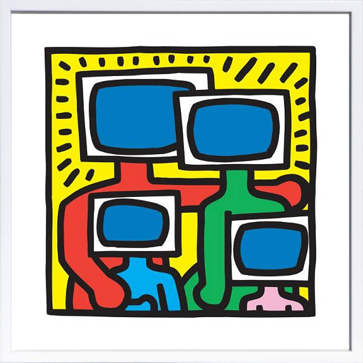 キース ヘリング ポスター 絵画 作品 グッズ アートパネル アートポスター ポップ アート 絵 複製画 版画 リトグラフ シルクスクリーン アートフレーム インテリア フレーム付き 壁掛け 北欧 おしゃれキース・ヘリング Untitled Pop Art