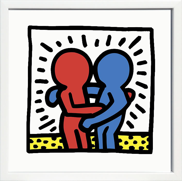 キース ヘリング ポスター 絵画 作品 グッズ アートパネル アートポスター ポップ アート 絵 複製画 版画 リトグラフ シルクスクリーン アートフレーム インテリア フレーム付き 壁掛け 北欧 おしゃれキース・ヘリング Untitled, 1987