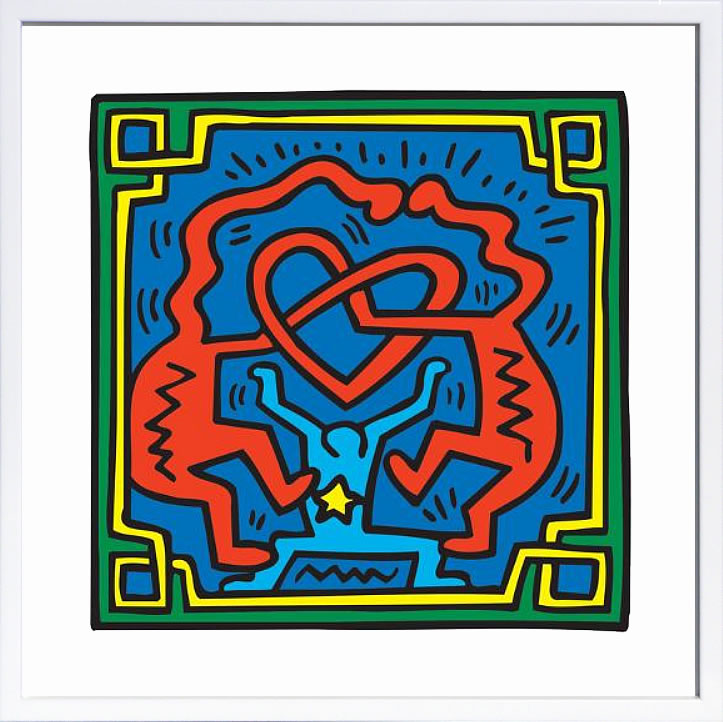 キース ヘリング ポスター 絵画 作品 グッズ アートパネル アートポスター ポップ アート 絵 複製画 版画 リトグラフ シルクスクリーン アートフレーム インテリア フレーム付き 壁掛け 北欧 おしゃれキース・ヘリング Untitled Pop Art