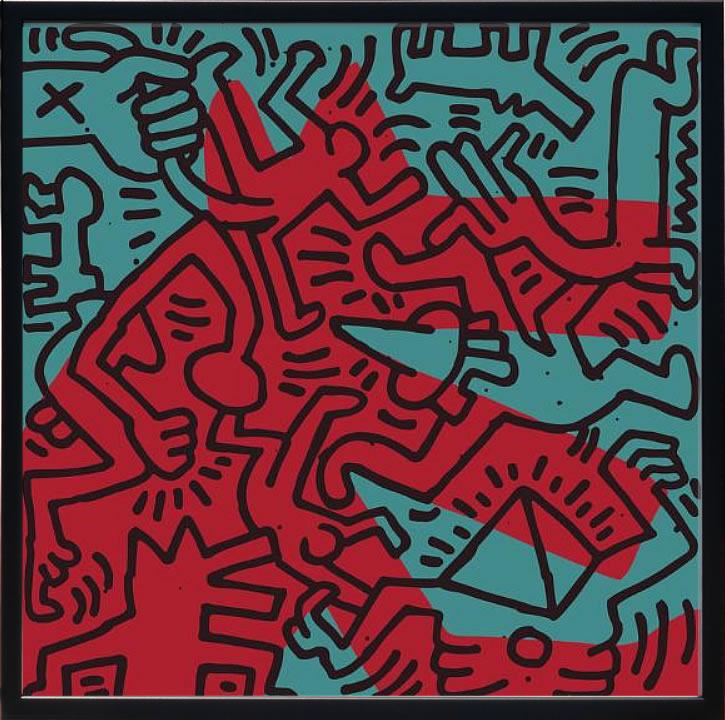 キース ヘリング ポスター 絵画 作品 グッズ アートパネル アートポスター ポップ アート 絵 複製画 版画 リトグラフ シルクスクリーン アートフレーム インテリア フレーム付き 壁掛け 北欧 おしゃれキース・ヘリング Untitled Pop Art