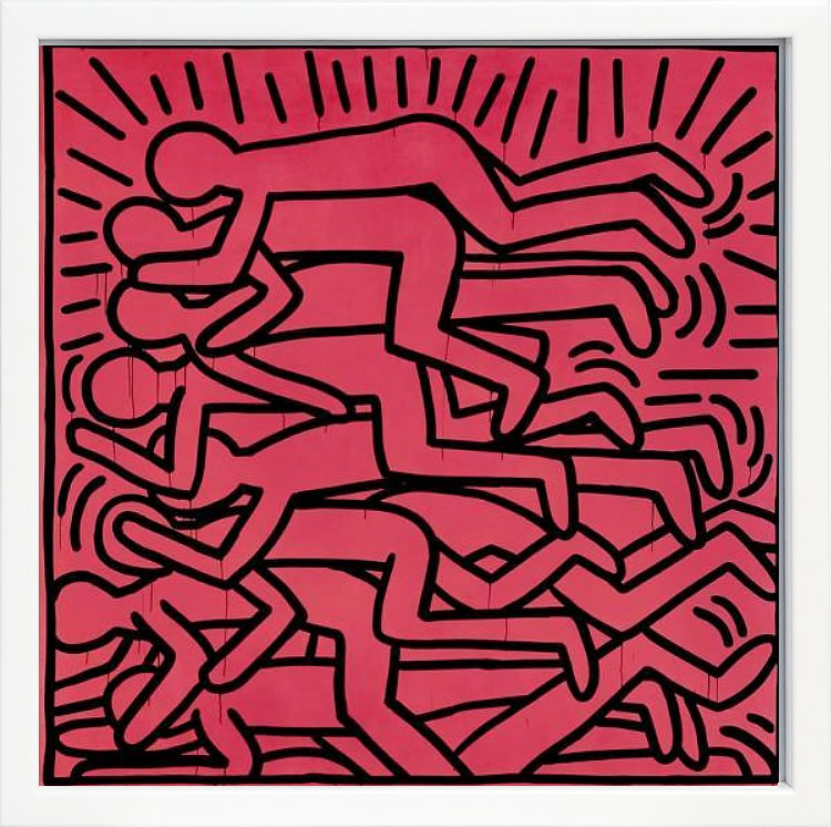 Rakuten - キース ヘリング ポスター 絵画 作品 グッズ アートパネル アートポスター ポップ アート 絵 複製画 版画 リトグラフ シルクスクリーン アートフレーム インテリア フレーム付き 壁掛け 北欧 おしゃれキース・ヘリング Untitled, 1982