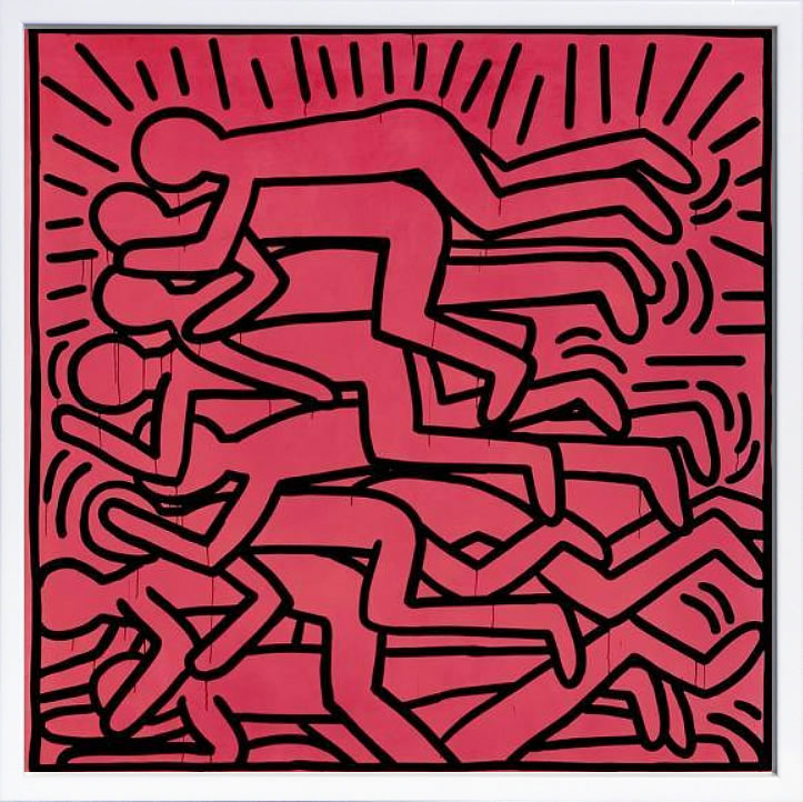 キース ヘリング ポスター 絵画 作品 グッズ アートパネル アートポスター ポップ アート 絵 複製画 版画 リトグラフ シルクスクリーン アートフレーム インテリア フレーム付き 壁掛け 北欧 おしゃれキース・ヘリング Untitled, 1982