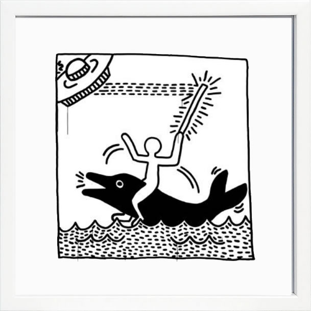 キース ヘリング ポスター 絵画 作品 グッズ アートパネル アートポスター ポップ アート 絵 複製画 版画 リトグラフ シルクスクリーン アートフレーム インテリア フレーム付き 壁掛け 北欧 おしゃれキース・ヘリング Untitled, 1982