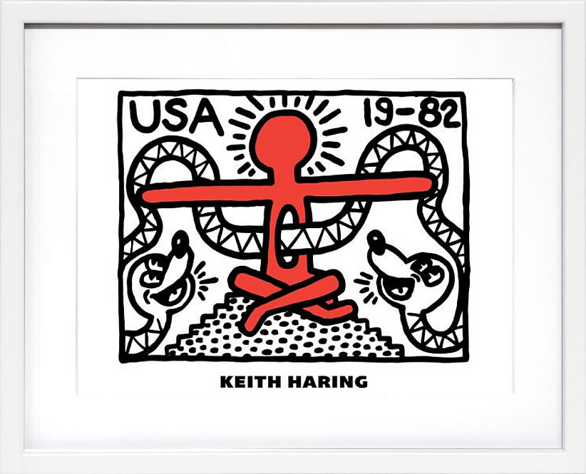 キース ヘリング ポスター 絵画 作品 グッズ アートパネル アートポスター ポップ アート 絵 複製画 版画 リトグラフ シルクスクリーン アートフレーム インテリア フレーム付き 壁掛け 北欧 おしゃれキース・ヘリング Untitled Pop Art