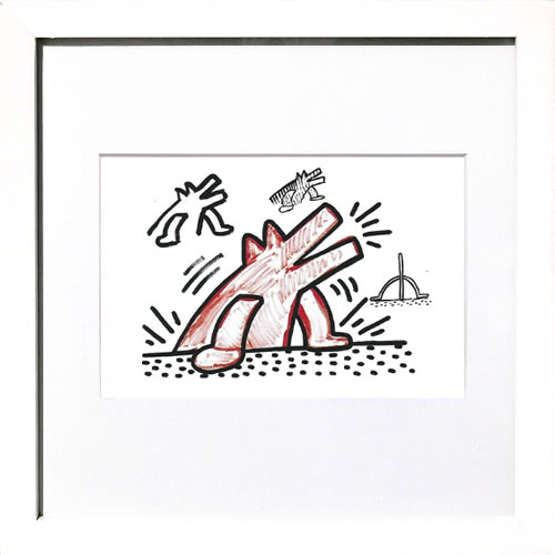 キース ヘリング ポスター 絵画 作品 グッズ アートパネル アートポスター ポップ アート 絵 複製画 版画 リトグラフ シルクスクリーン アートフレーム インテリア フレーム付き 壁掛け 北欧 おしゃれキース・ヘリング Untitled