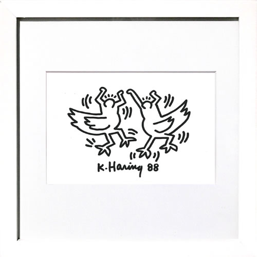 キース ヘリング ポスター 絵画 作品 グッズ アートパネル アートポスター ポップ アート 絵 複製画 版画 リトグラフ シルクスクリーン アートフレーム インテリア フレーム付き 壁掛け 北欧 おしゃれキース・ヘリング Untitled 1988