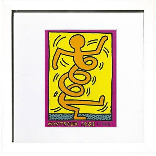 キース ヘリング ポスター 絵画 作品 グッズ アートパネル アートポスター ポップ アート 絵 複製画 版画 リトグラフ シルクスクリーン アートフレーム インテリア フレーム付き 壁掛け 北欧 おしゃれキース・ヘリング Untitled