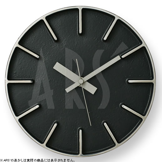 壁掛け時計 掛け時計 ウォールクロック Lemnos レムノス アズミ edge clock ブラック 電波時計ではあり..