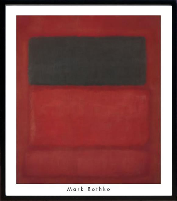 【ライセンスプリント】マーク ロスコ ポスター 絵画 アートパネル モダン アート 絵 複製画 版画 抽象画 作品 リトグラフ シルクスクリーン アートフレーム インテリア フレーム付き 壁掛け 北欧 おしゃれ 大きいマーク・ロスコ Black over Reds