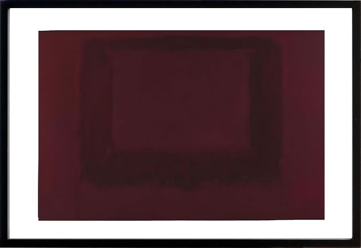 マーク ロスコ ポスター 絵画 絵 アートパネル アートポスター モダン アート 複製画 版画 リトグラフ シルクスクリーン 絵画インテリア フレーム付き 北欧 おしゃれマーク・ロスコ Mural, Section 7 {Red on Maroon} [Seagram Mural]