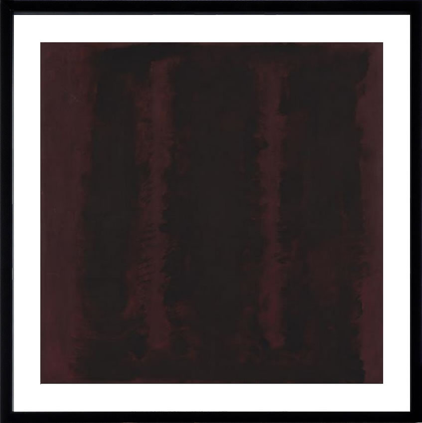 マーク ロスコ ポスター 絵画 絵 アートパネル アートポスター モダン アート 複製画 版画 リトグラフ シルクスクリーン 絵画インテリア フレーム付き 北欧 おしゃれマーク・ロスコ Untitled {Sketch for Mural/ Black on Maroon} [Seagram Mural Sketch]