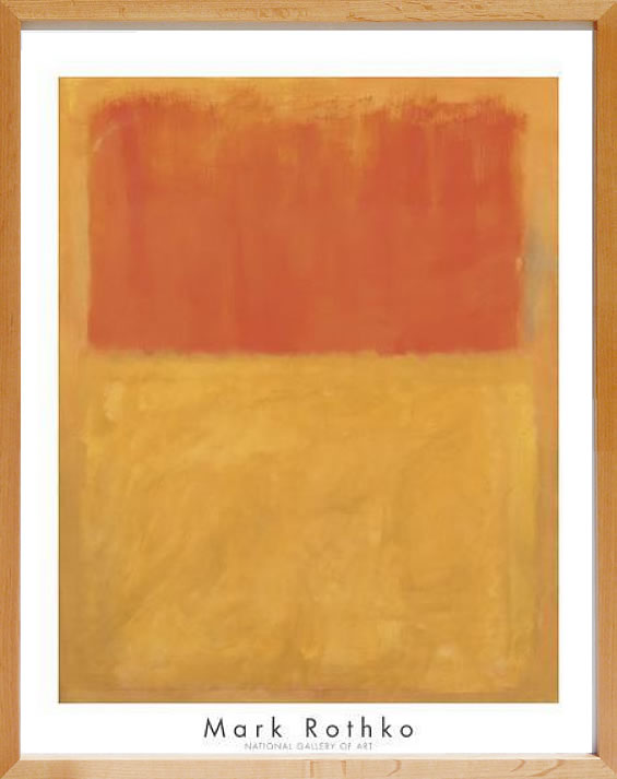 マーク ロスコ ポスター 絵画 絵 アートパネル アートポスター モダン アート 複製画 版画 リトグラフ シルクスクリーン 絵画インテリア フレーム付き 北欧 おしゃれマーク・ロスコ Orange and Tan, 1954