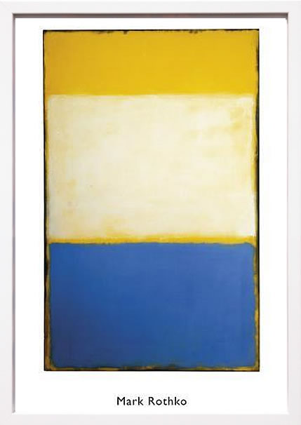 マーク ロスコ ポスター 絵画 絵 アートパネル アートポスター モダン アート 複製画 版画 リトグラフ シルクスクリーン 絵画インテリア フレーム付き 北欧 おしゃれマーク・ロスコ Yellow, White, Blue Over Yellow on Gray, 1954
