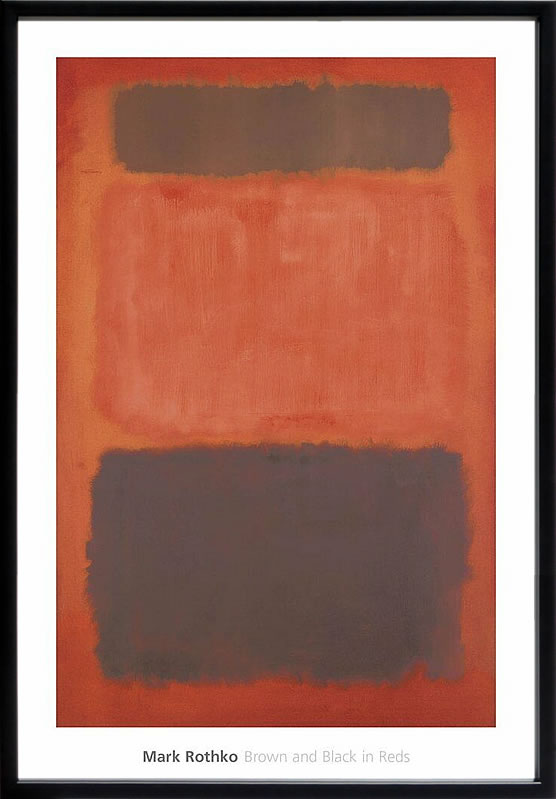 【ライセンスプリント】マーク ロスコ ポスター 絵画 アートパネル モダン アート 絵 複製画 版画 抽象画 作品 リトグラフ シルクスクリーン アートフレーム インテリア フレーム付き 壁掛け 北欧 おしゃれ 大きいマーク・ロスコ Brown and Black in Reds