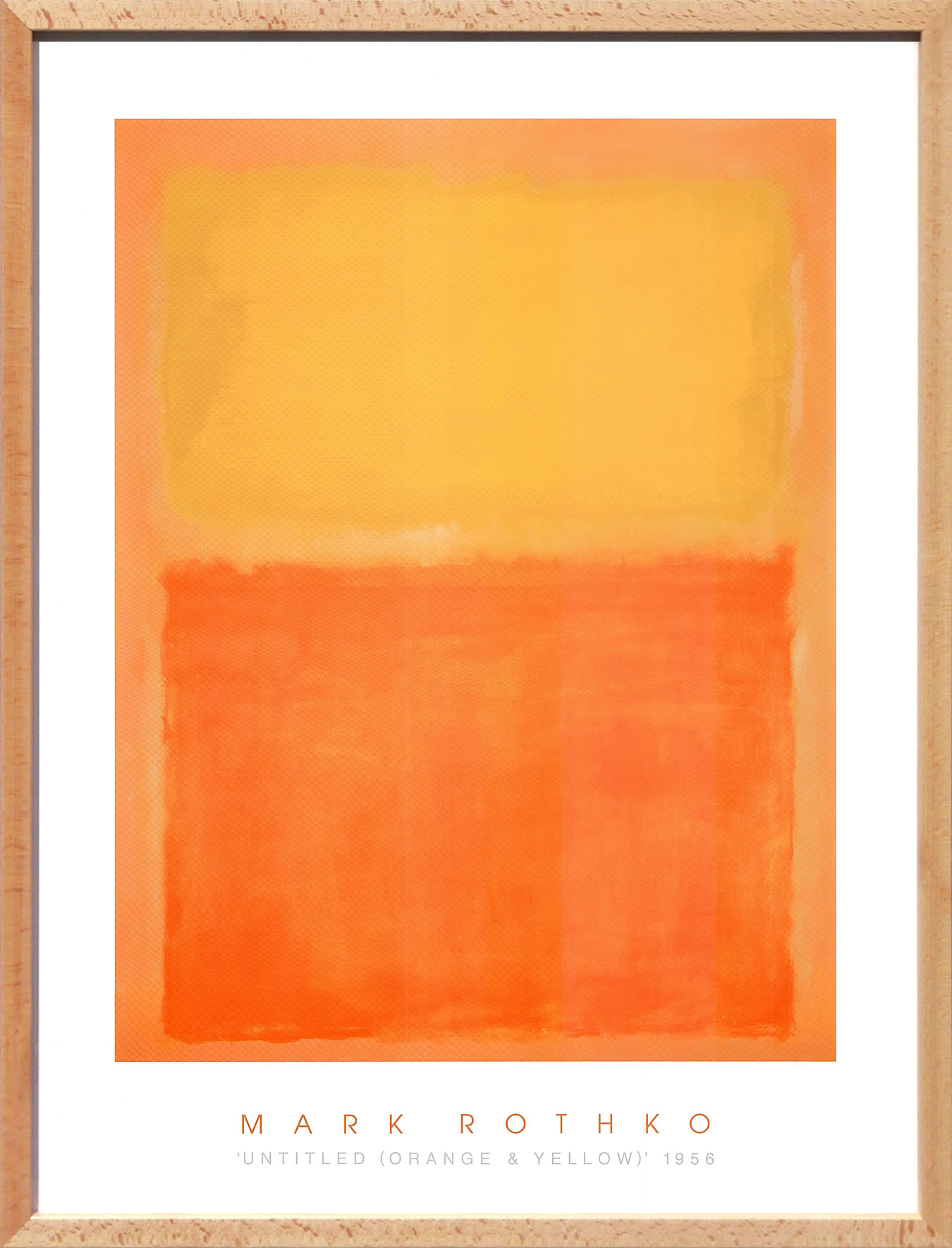 【ライセンスプリント】マーク ロスコ ポスター 絵画 アートパネル モダン アート 絵 複製画 版画 抽象画 作品 リトグラフ シルクスクリーン アートフレーム インテリア フレーム付き 壁掛け 北欧 おしゃれ 大きいマーク・ロスコ Orange and Yellow