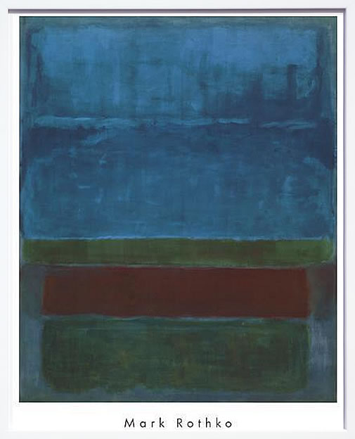 マーク ロスコ ポスター 絵画 アートパネル モダン アート 絵 複製画 版画 抽象画 作品 リトグラフ シルクスクリーン アートフレーム インテリア フレーム付き 壁掛け 北欧 おしゃれ 大きいマーク・ロスコ Blue Green and Brown