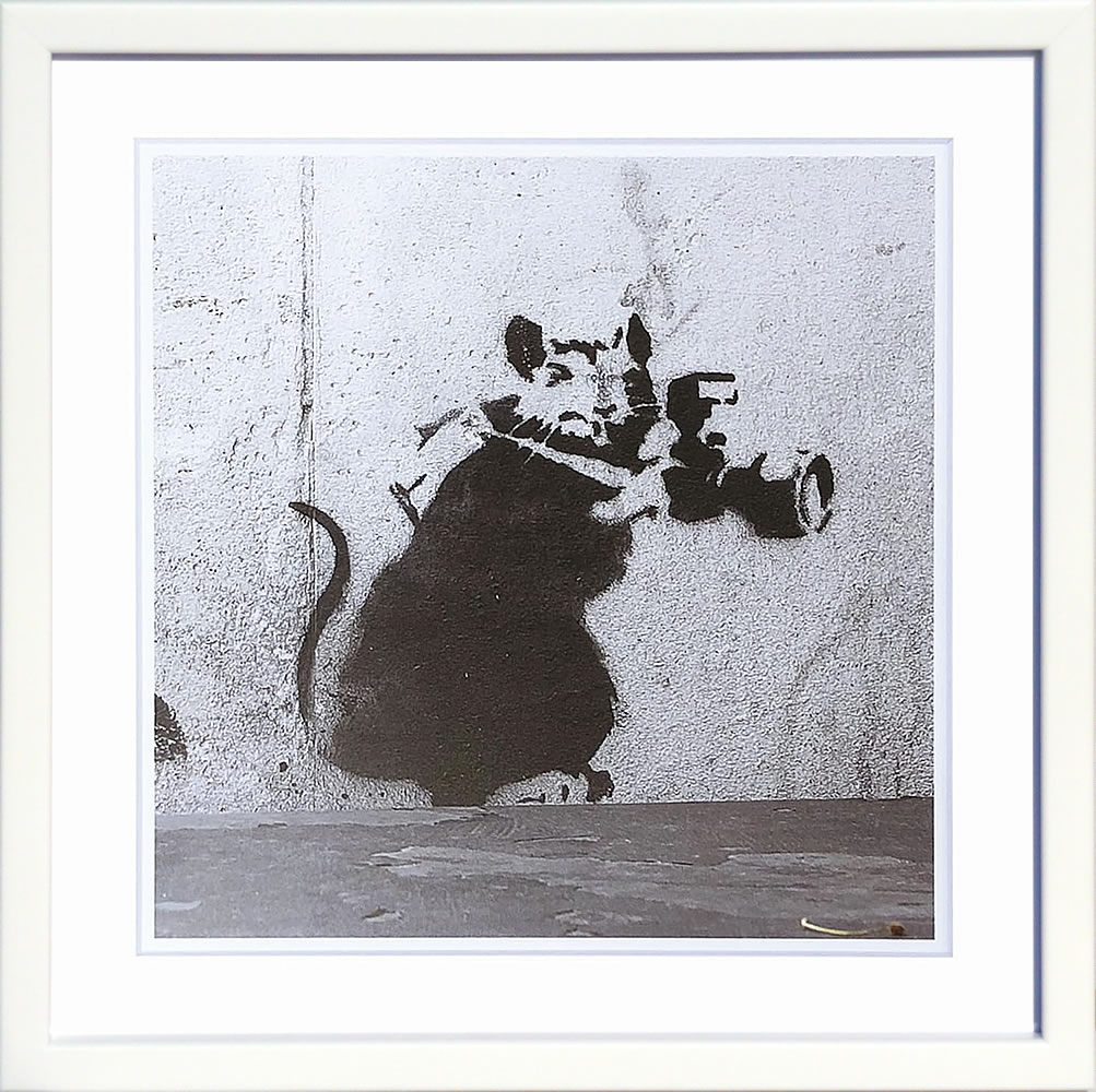 バンクシー 絵 絵画 アートパネル アート ポスター 版画 複製画 シルク スクリーン リトグラフ 作品 販売 風船と少女 ポップ アート 抽象画 アートフレーム インテリア フレーム付き 壁掛け 北欧 おしゃれバンクシー Papa rat