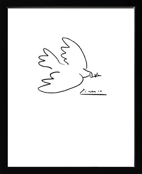 パブロ ピカソ 絵画 絵 ポスター アートパネル アートポスター モダン アート リトグラフ ゲルニカ 鳩 ドローイング 複製画 版画 作品 シルクスクリーン 絵画インテリア フレーム付き 壁掛け 北欧 おしゃれパブロ・ピカソ Dove of Peace