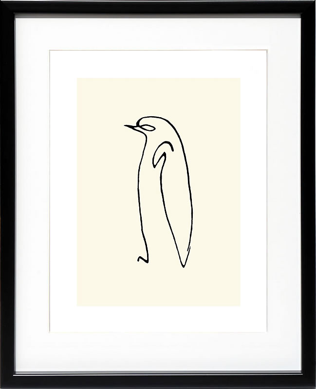 パブロ ピカソ 絵画 絵 ポスター アートパネル アートポスター モダン アート リトグラフ ゲルニカ 鳩 ドローイング 複製画 版画 作品 シルクスクリーン 絵画インテリア フレーム付き 壁掛け 北欧 おしゃれパブロ・ピカソ Le Pingouin(penguin)