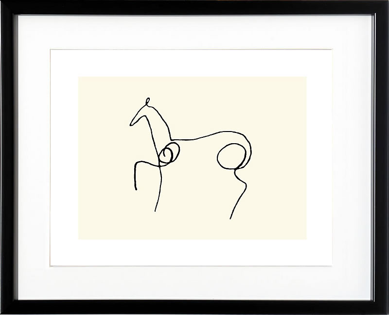 パブロ ピカソ 絵画 絵 ポスター アートパネル アートポスター モダン アート リトグラフ ゲルニカ 鳩 ドローイング 複製画 版画 作品 シルクスクリーン 絵画インテリア フレーム付き 壁掛け 北欧 おしゃれパブロ・ピカソ Le Cheval(horse)