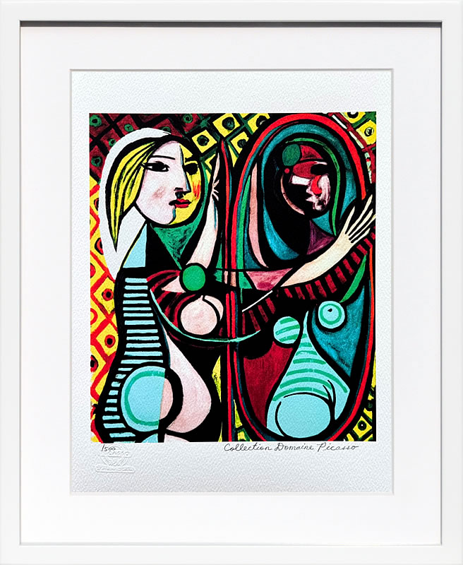 パブロ ピカソ 絵画 絵 ポスター アートパネル アートポスター モダン アート リトグラフ ゲルニカ 鳩 ドローイング 複製画 版画 作品 シルクスクリーン 絵画インテリア フレーム付き 壁掛け 北欧 おしゃれパブロ・ピカソ Girl before a Mirror