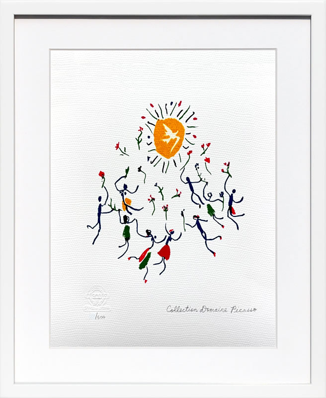 パブロ ピカソ 絵画 絵 ポスター アートパネル アートポスター モダン アート リトグラフ ゲルニカ 鳩 ドローイング 複製画 版画 作品 シルクスクリーン 絵画インテリア フレーム付き 壁掛け 北欧 おしゃれパブロ・ピカソ Ronde au Soleil