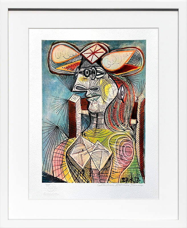 パブロ ピカソ 絵画 絵 ポスター アートパネル アートポスター モダン アート リトグラフ ゲルニカ 鳩 ドローイング 複製画 版画 作品 シルクスクリーン 絵画インテリア フレーム付き 壁掛け 北欧 おしゃれパブロ・ピカソ Seated Woman on Wood Chair