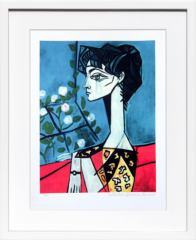 パブロ ピカソ 絵画 絵 ポスター アートパネル アートポスター モダン アート リトグラフ ゲルニカ 鳩 ドローイング 複製画 版画 作品 シルクスクリーン 絵画インテリア フレーム付き 壁掛け 北欧 おしゃれパブロ・ピカソ Jacqueline Roque with Flowers