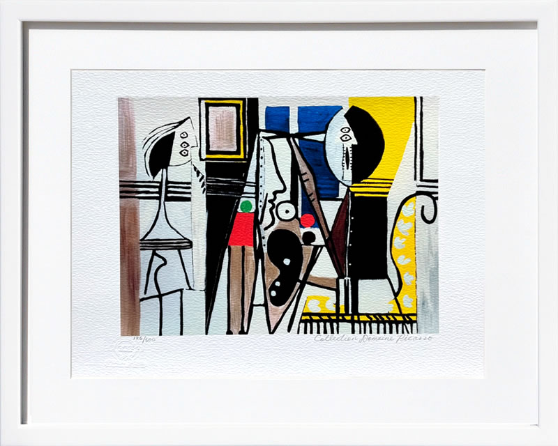パブロ ピカソ 絵画 絵 ポスター アートパネル アートポスター モダン アート リトグラフ ゲルニカ 鳩 ドローイング 複製画 版画 作品 シルクスクリーン 絵画インテリア フレーム付き 壁掛け 北欧 おしゃれパブロ・ピカソ Painter in the Studio