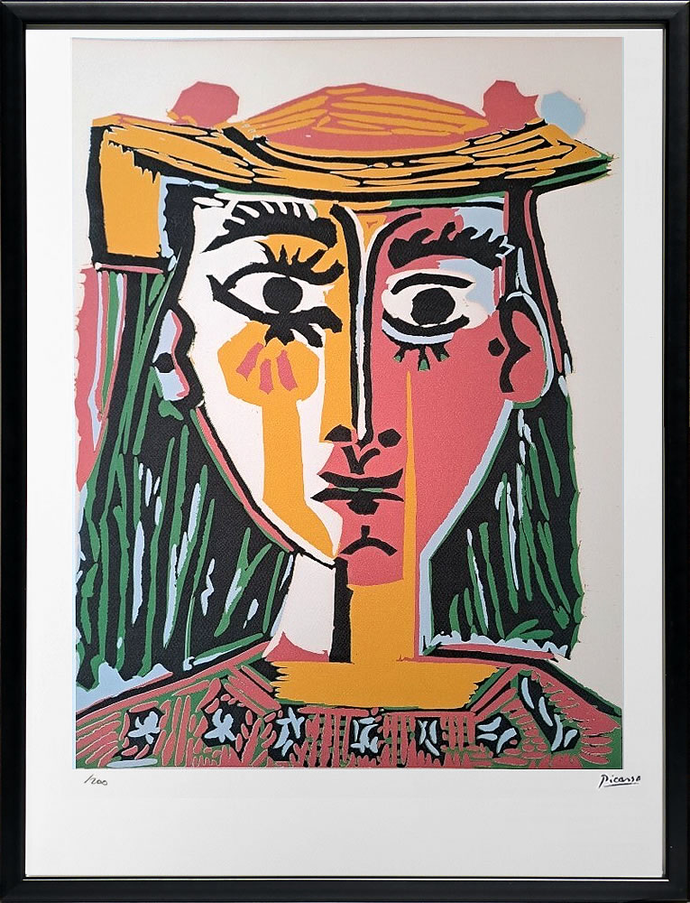 パブロ ピカソ 絵画 絵 ポスター アートパネル アートポスター モダン アート リトグラフ ゲルニカ 鳩 ドローイング 複製画 版画 作品 シルクスクリーン 絵画インテリア フレーム付き 壁掛け 北欧 おしゃれパブロ・ピカソ Portrait of a Woman with a Hat