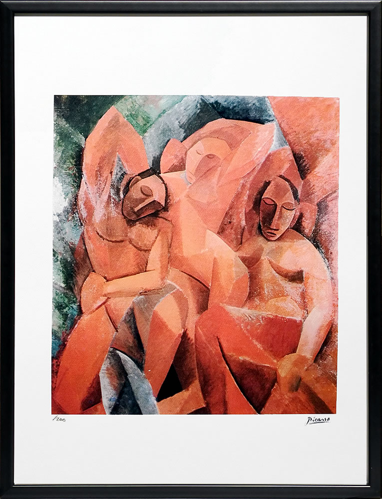 パブロ ピカソ 絵画 絵 ポスター アートパネル アートポスター モダン アート リトグラフ ゲルニカ 鳩 ドローイング 複製画 版画 作品 シルクスクリーン 絵画インテリア フレーム付き 壁掛け 北欧 おしゃれパブロ・ピカソ Three Women, 1907