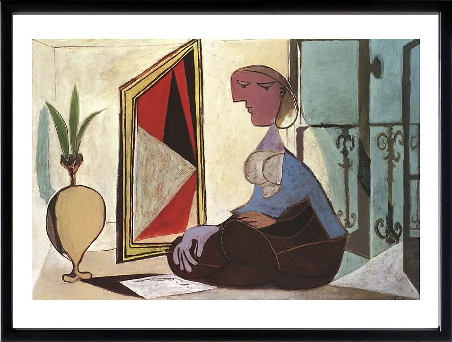 パブロ ピカソ 絵画 絵 ポスター アートパネル アートポスター モダン アート リトグラフ ゲルニカ 鳩 ドローイング 複製画 版画 作品 シルクスクリーン 絵画インテリア フレーム付き 壁掛け 北欧 おしゃれパブロ・ピカソ Femme au Miroir