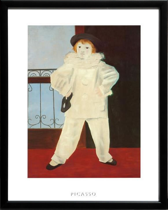 パブロ ピカソ 絵画 絵 ポスター アートパネル アートポスター モダン アート リトグラフ ゲルニカ 鳩 ドローイング 複製画 版画 作品 シルクスクリーン 絵画インテリア フレーム付き 壁掛け 北欧 おしゃれパブロ・ピカソ Paul as a Pierrot