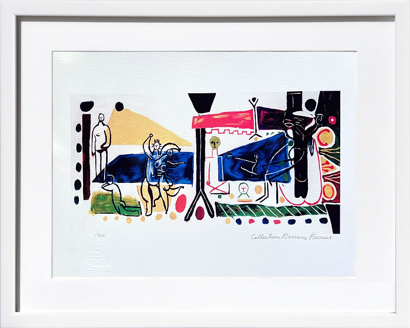 【ライセンスプリント】パブロ ピカソ ポスター リトグラフ 絵 絵画 複製画 版画 アートパネル アートポスター 絵画インテリア 平和の鳩 花束を持つ手 犬 猫 ふくろう ゲルニカ シルクスクリーン フレーム付き モダン 北欧 おしゃれパブロ・ピカソ The Family