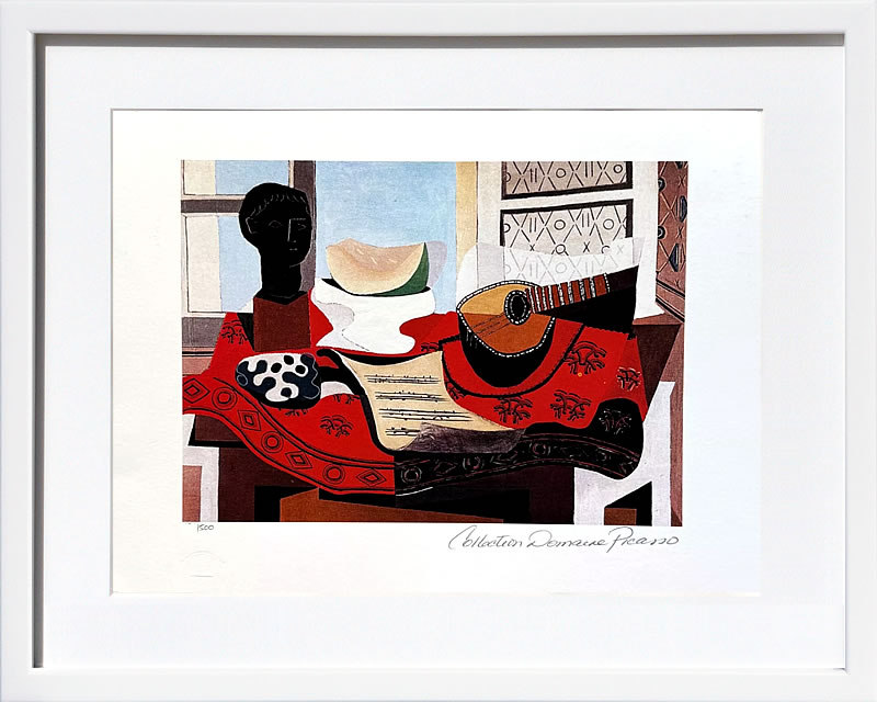 樂天商城 - パブロ ピカソ 絵画 絵 ポスター アートパネル アートポスター モダン アート リトグラフ ゲルニカ 鳩 ドローイング 複製画 版画 作品 シルクスクリーン 絵画インテリア フレーム付き 壁掛け 北欧 おしゃれパブロ・ピカソ Still Life with Mandolin