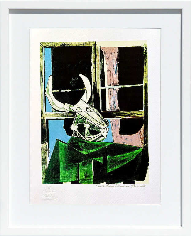 【ライセンスプリント】パブロ ピカソ ポスター リトグラフ 絵 絵画 複製画 版画 アートパネル アートポスター 絵画インテリア 平和の鳩 花束を持つ手 犬 猫 ふくろう ゲルニカ シルクスクリーン フレーム付き モダン 北欧 おしゃれパブロ・ピカソ Steer Skull