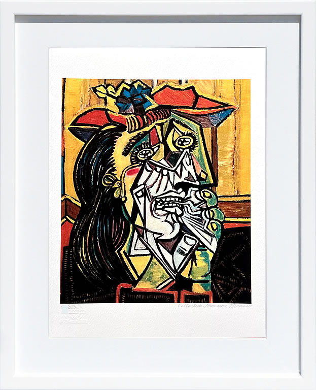 【ライセンスプリント】パブロ ピカソ ポスター リトグラフ 絵 絵画 複製画 版画 アートパネル アートポスター 絵画インテリア 平和の鳩 花束を持つ手 犬 猫 ふくろう ゲルニカ シルクスクリーン フレーム付き モダン 北欧 おしゃれパブロ・ピカソ Weeping Woman