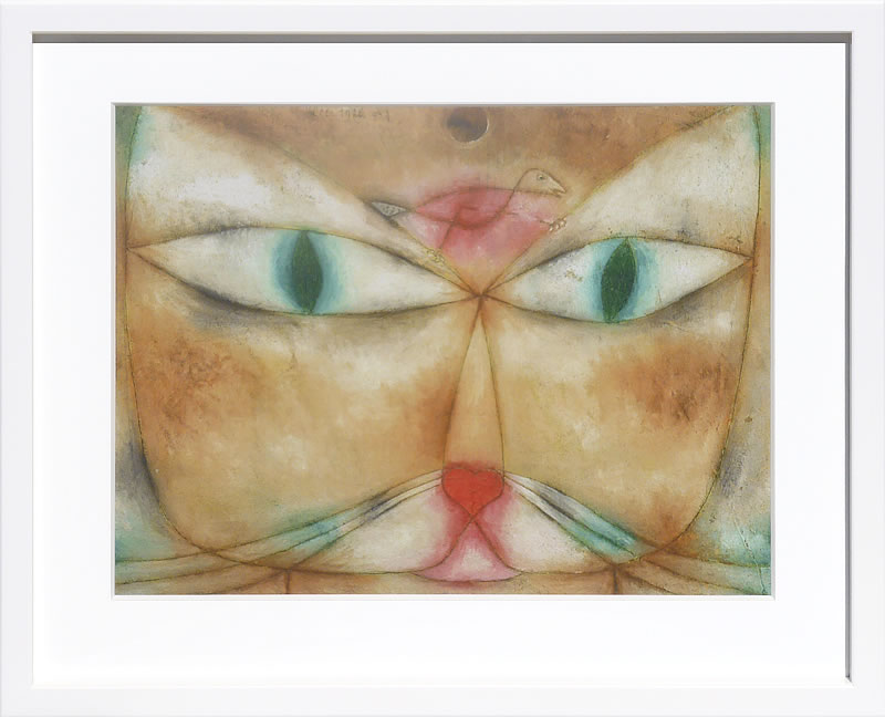 パウル クレー ポスター 絵画 絵 アートパネル アートポスター モダン アート 天使 複製画 版画 リトグラフ シルクスクリーン 絵画インテリア フレーム付き 北欧 おしゃれパウル・クレー Cat and Bird