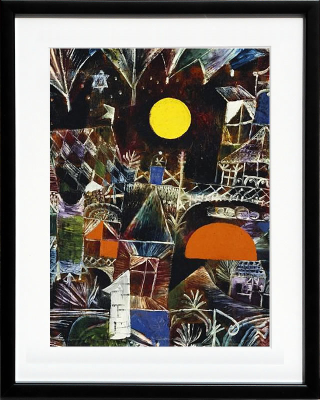 パウル クレー ポスター 絵画 絵 アートパネル アートポスター モダン アート 天使 複製画 版画 リトグラフ シルクスクリーン 絵画インテリア フレーム付き 北欧 おしゃれパウル・クレー Moonrise - Sunset; Mondauf - Sonnenuntergang