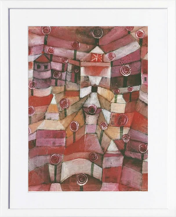 パウル クレー ポスター 絵画 絵 アートパネル アートポスター モダン アート 天使 複製画 版画 リトグラフ シルクスクリーン 絵画インテリア フレーム付き 北欧 おしゃれパウル・クレー Rose Garden,1920