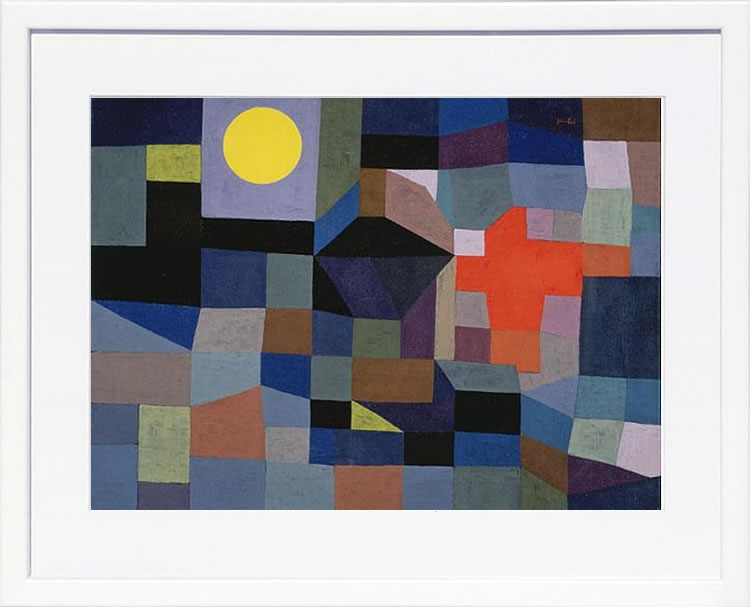 パウル クレー ポスター 絵画 絵 アートパネル アートポスター モダン アート 天使 複製画 版画 リトグラフ シルクスクリーン 絵画インテリア フレーム付き 北欧 おしゃれパウル・クレー Fire at Full Moon