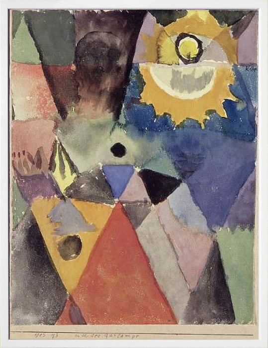 パウル クレー ポスター 絵画 絵 アートパネル アートポスター モダン アート 天使 複製画 版画 リトグラフ シルクスクリーン 絵画インテリア フレーム付き 北欧 おしゃれパウル・クレー Still life with gas lamp, 1915