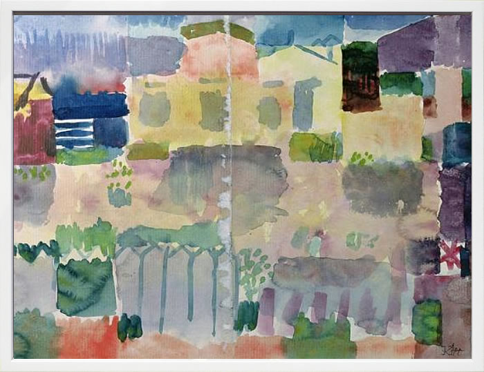 パウル クレー ポスター 絵画 絵 アートパネル アートポスター モダン アート 天使 複製画 版画 リトグラフ シルクスクリーン 絵画インテリア フレーム付き 北欧 おしゃれパウル・クレー Garden in Saint-Germain, the European Quarter of Tunis, 1914