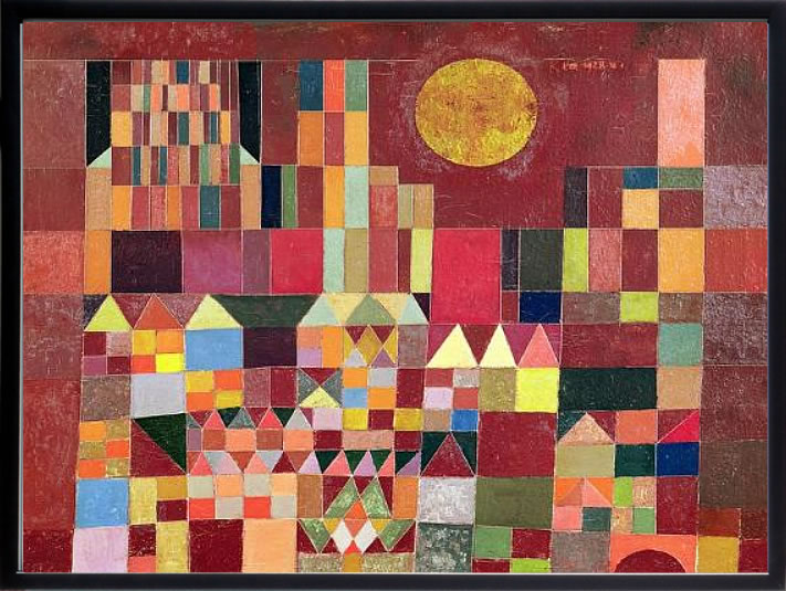 パウル クレー ポスター 絵画 絵 アートパネル アートポスター モダン アート 天使 複製画 版画 リトグラフ シルクスクリーン 絵画インテリア フレーム付き 北欧 おしゃれパウル・クレー Castle and Sun,1928